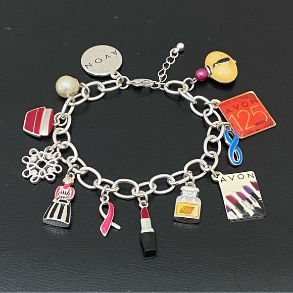 2011 AVON 125th Anniversary Enameled 12-Charm Bracelet 40.1g - Picture 7 of 16
